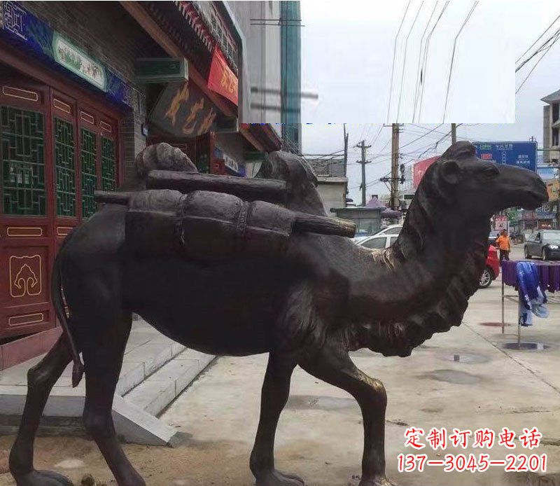 太原铜雕骆驼公园动物雕塑