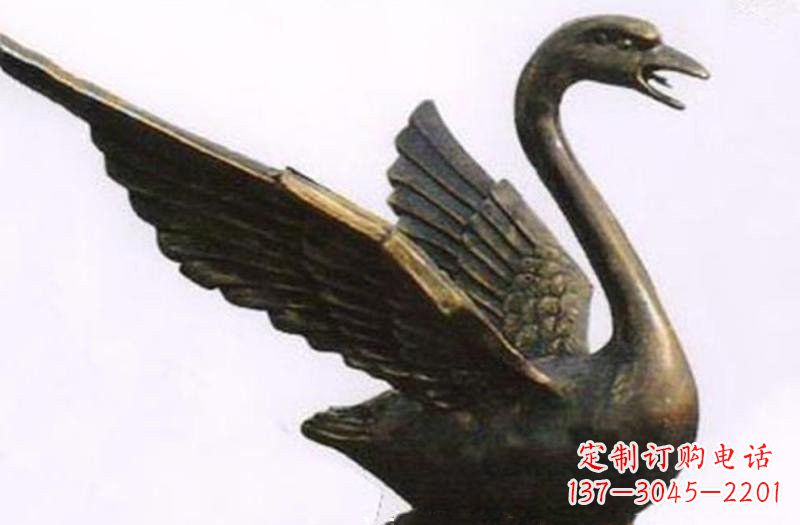 太原铜雕喷水天鹅公园动物雕塑