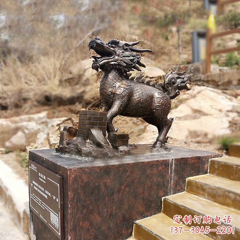 太原铜雕麒麟景观雕塑装饰品