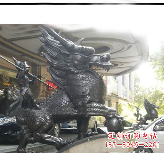 太原铜雕麒麟公司门口神兽雕塑