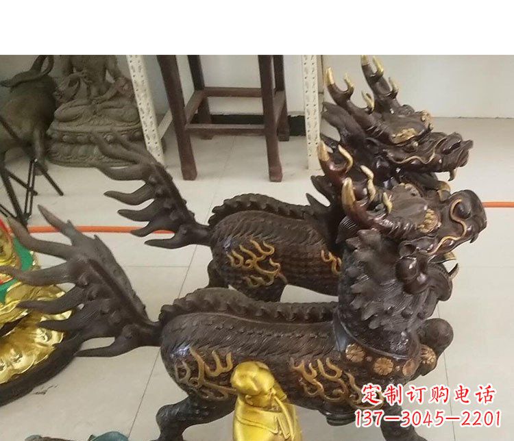 太原铜雕麒麟招财雕塑