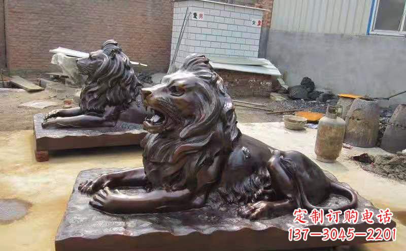 太原铜雕狮子户外摆件镇宅动物雕塑