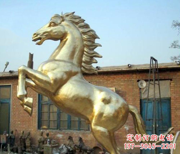 太原铜雕室商场招财动物马雕塑