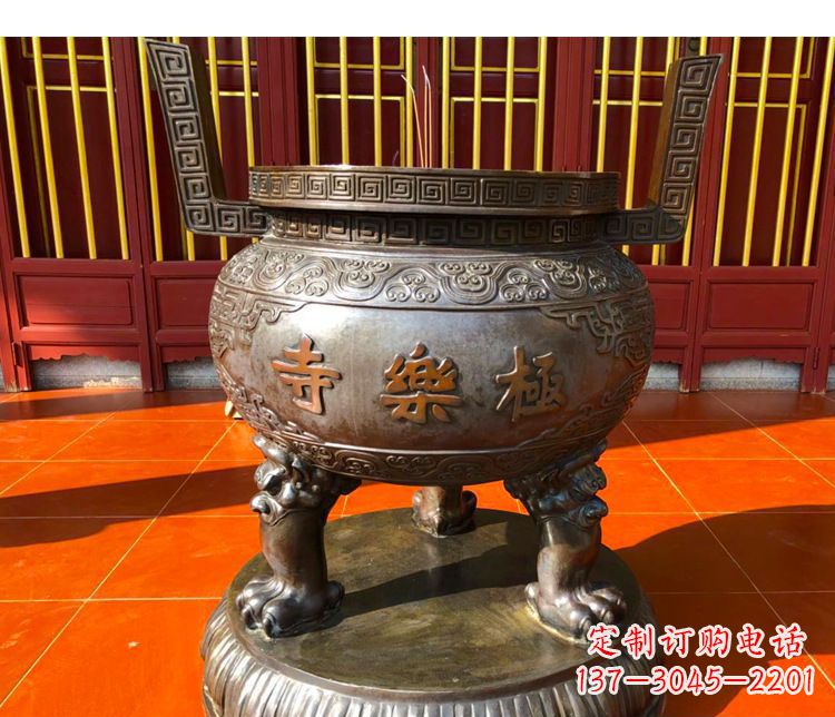 太原铜雕寺庙景观香炉
