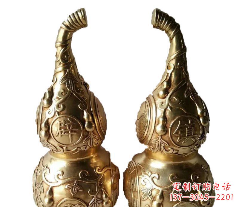 太原铜雕寺庙平安葫芦雕塑
