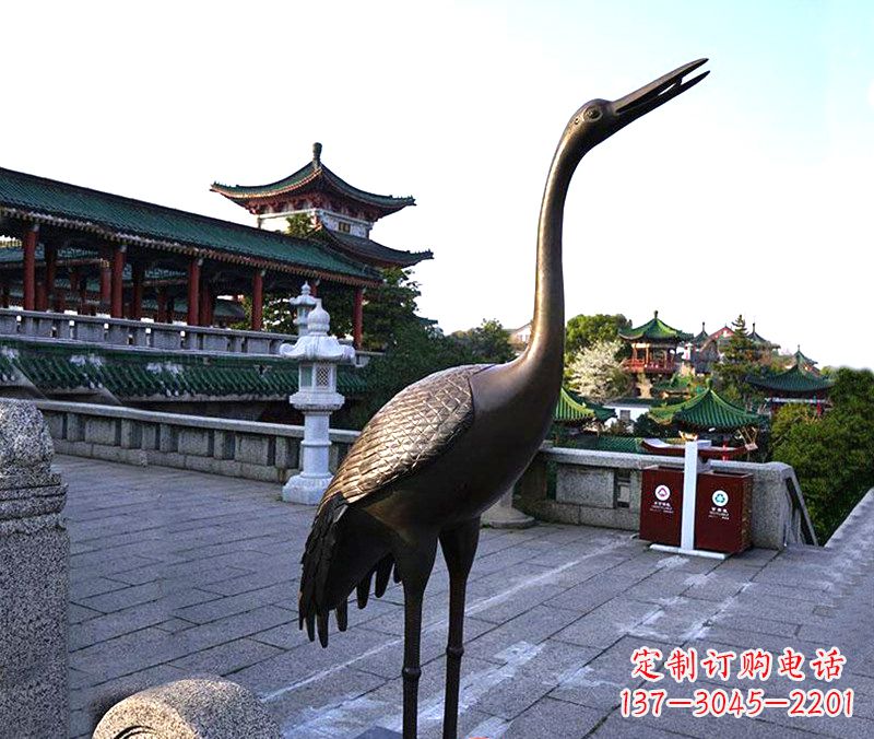 太原铜雕仙鹤雕塑