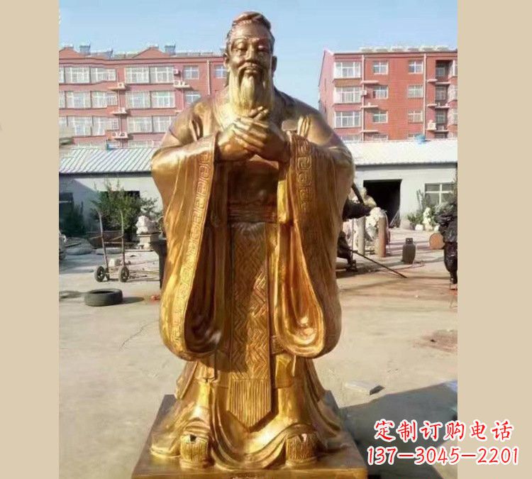 太原铜雕校园孔子