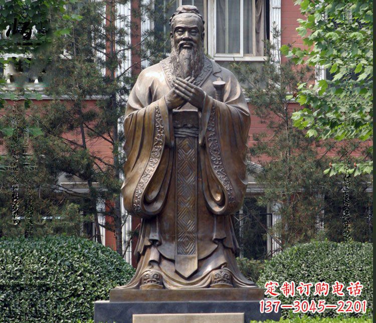 太原铜雕学校孔子圣人雕塑摆件 (2)