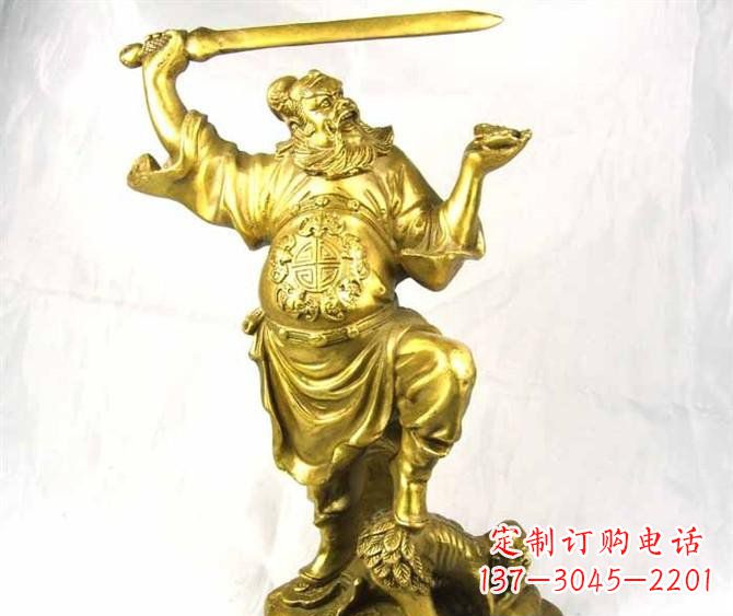 太原铜雕赵公明古代人物雕塑