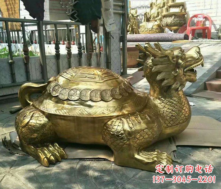 太原铜雕镇宅神兽龙龟雕塑