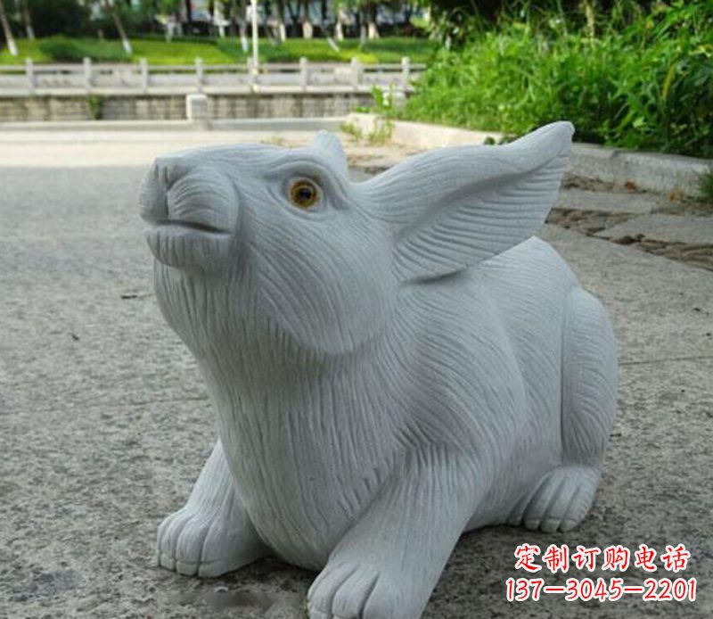 太原兔子石雕公园景观雕塑