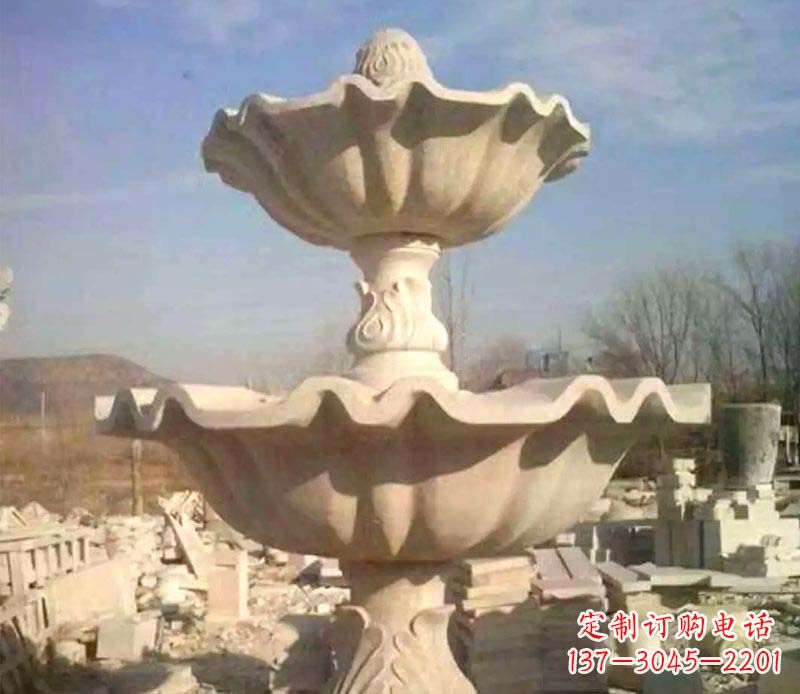 太原晚霞红大型喷泉石雕