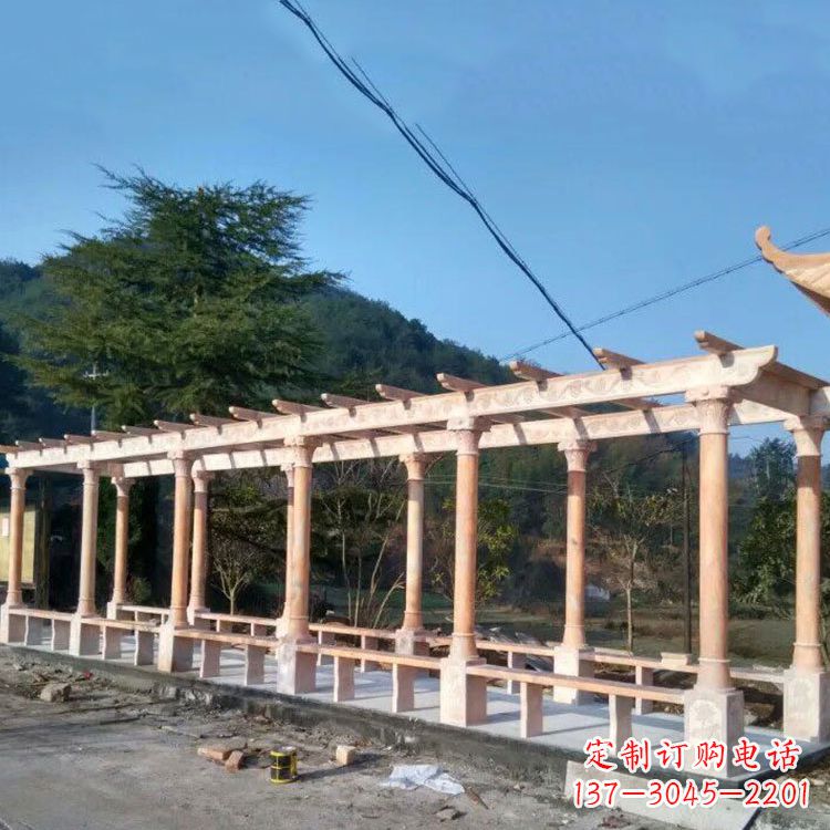 太原晚霞红花架长廊