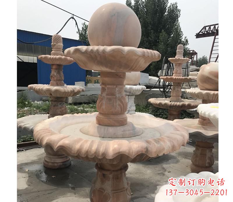 太原晚霞红景观风水球雕塑