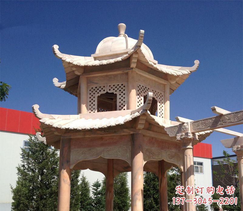 太原晚霞红景观凉亭雕塑