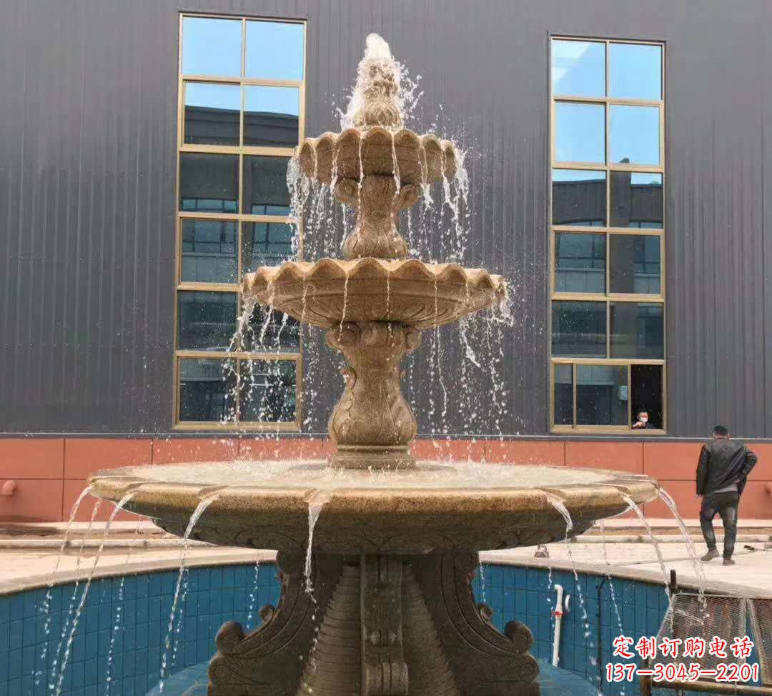 太原晚霞红三层音乐喷泉