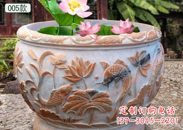 太原晚霞红水缸鱼缸雕塑