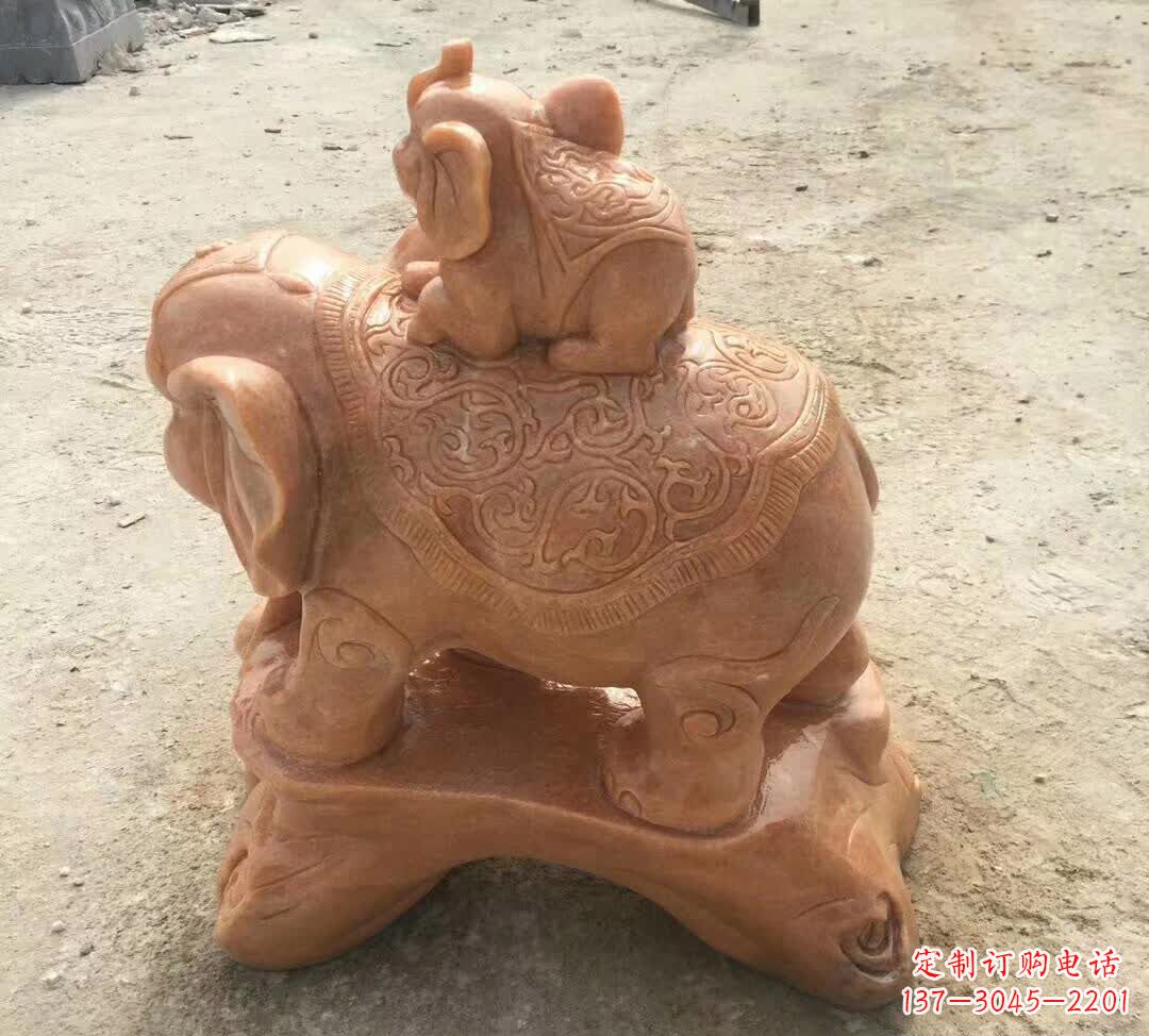 太原晚霞红小象招财动物