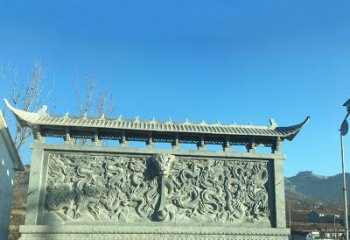 太原青石九龙壁，精美雕塑饰衬城市广场