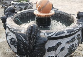 太原青石鱼缸雕塑，装点您的生活