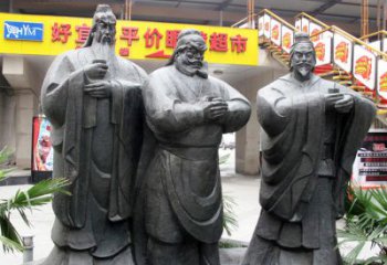 太原铭记经典：三国英雄关羽雕塑