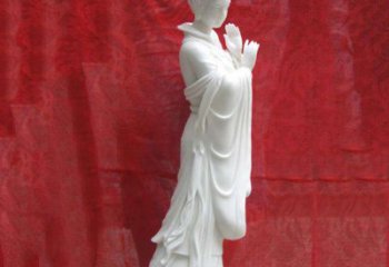 太原精美无双的汉白玉貂蝉雕塑