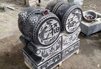 太原中领雕塑-石雕门墩貔貅抱鼓