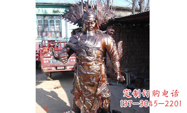 太原武财神持刀关公铜雕 (3)