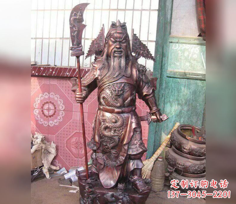 太原武财神关公提刀铜雕