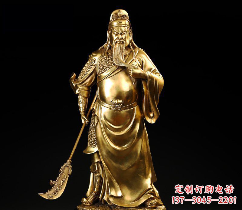 太原武圣握刀关公铜雕