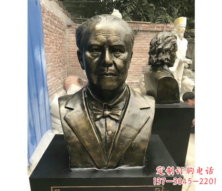 太原西方名人爱迪生胸像铜雕