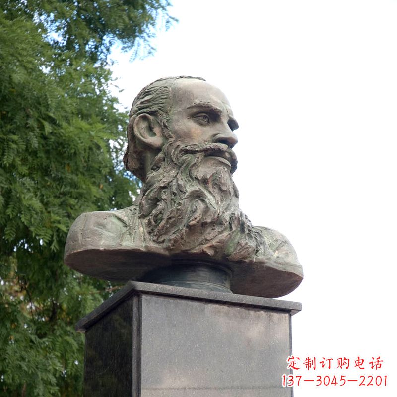 太原西方名人俄国现实主义作家托尔斯泰胸像雕塑摆件