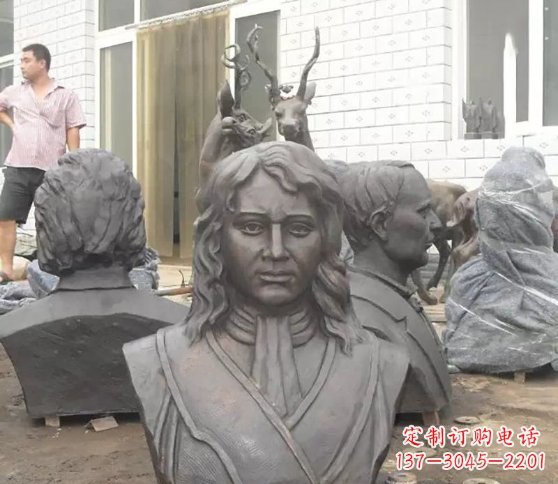 太原西方名人胸雕铜雕