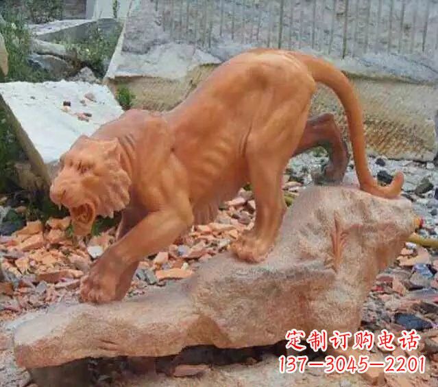 太原下山老虎石雕222