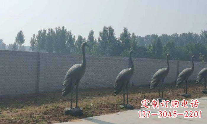 太原仙鹤抽象铜雕 (2)