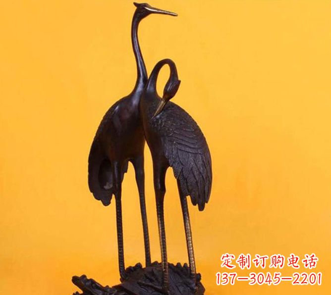 太原仙鹤雕塑铜