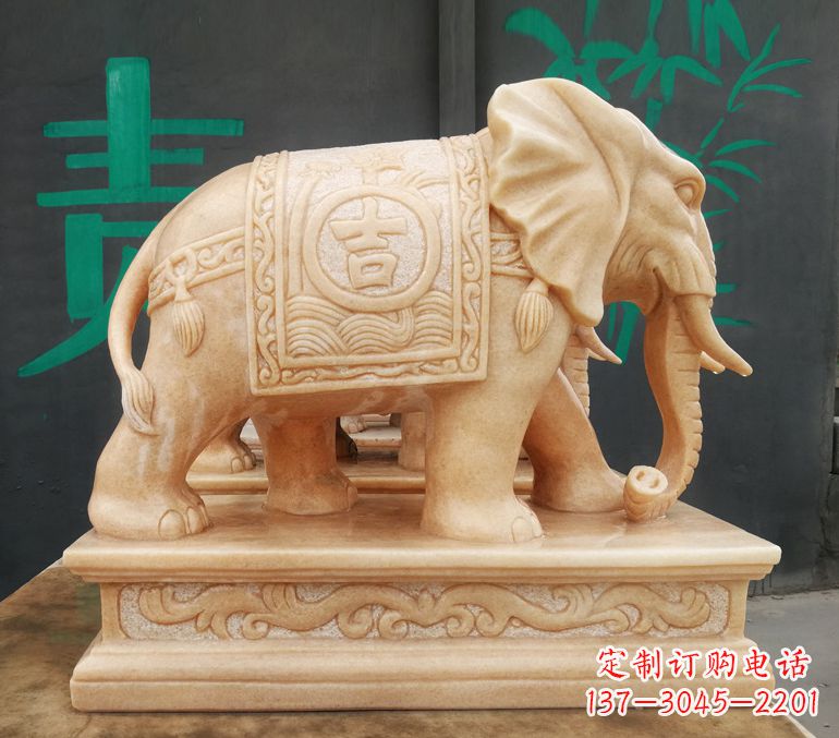 太原现代石雕大象雕像