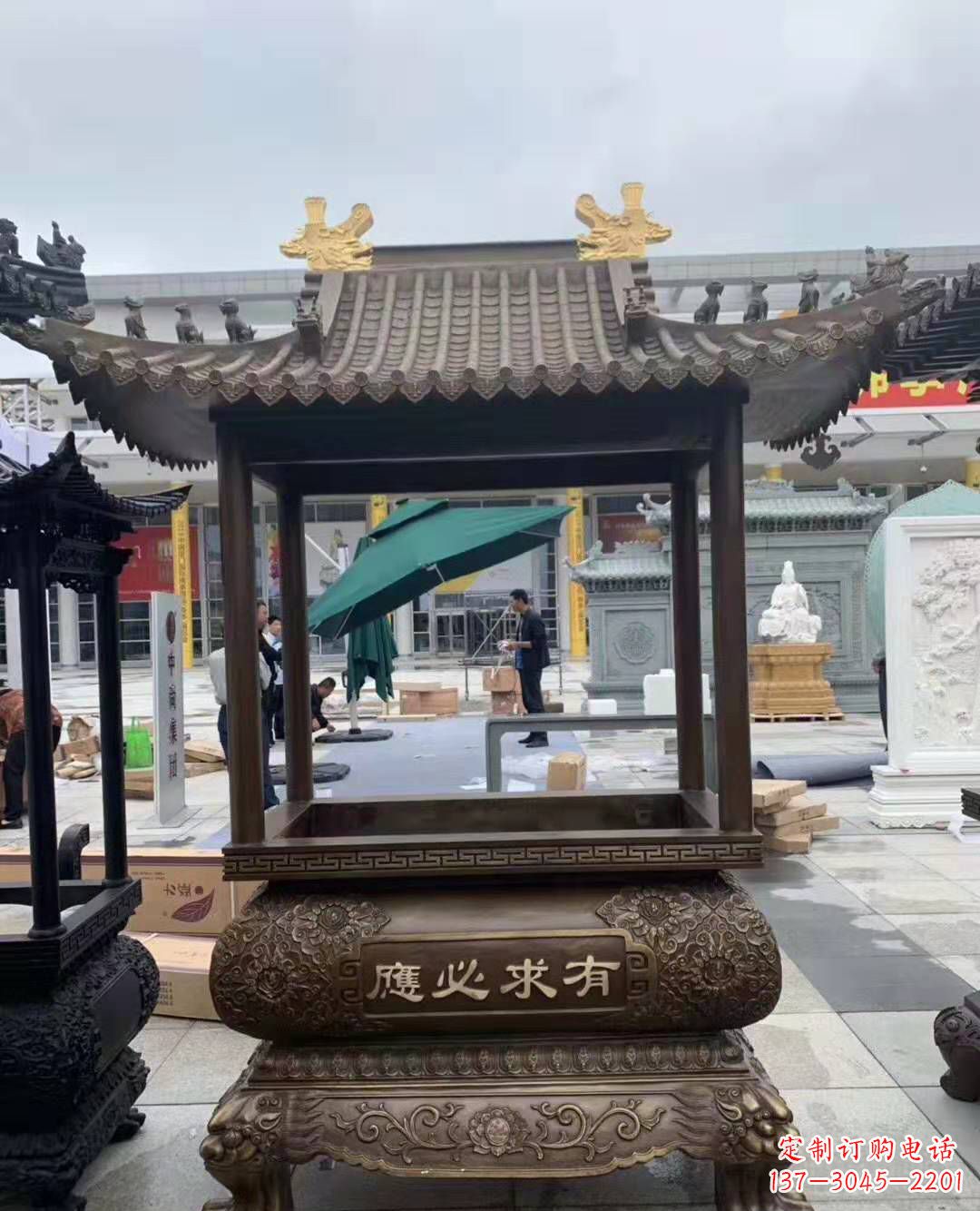太原香炉铜雕户外摆件寺庙景观雕塑