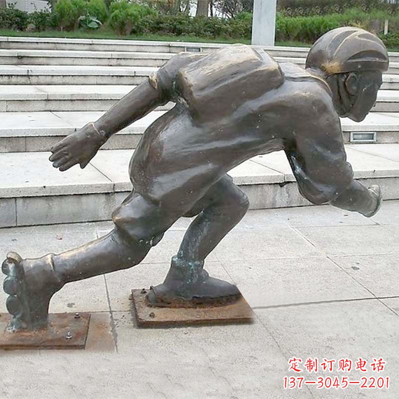 太原小孩滑旱冰广场人物运动雕塑