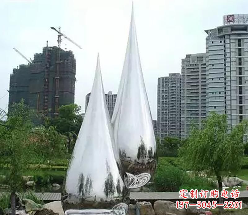 太原小区不锈钢水滴雕塑