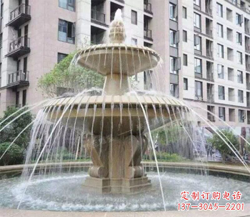 太原小区大型喷泉景观石雕