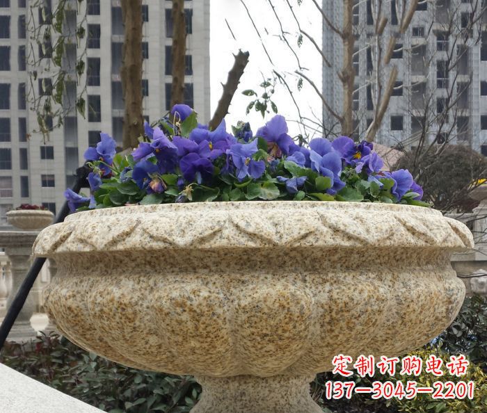 太原小区景观大理石花盆石雕