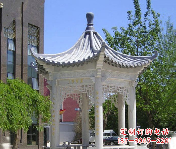 太原小区景观大理石凉亭