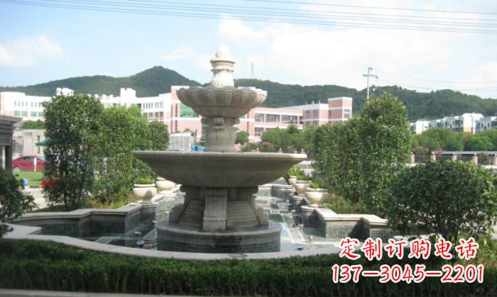 太原小区景观大理石喷泉石雕 (2)