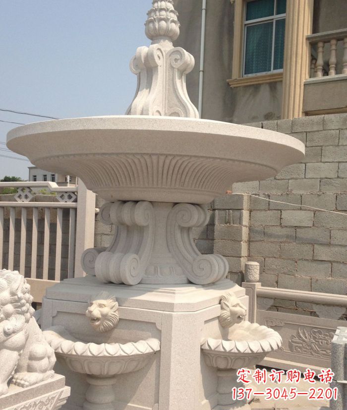 太原小区景观汉白玉喷泉石雕