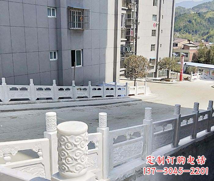 太原小区景观汉白玉石雕栏板