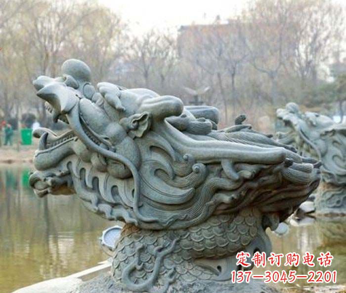 太原小区景观龙头喷泉石雕