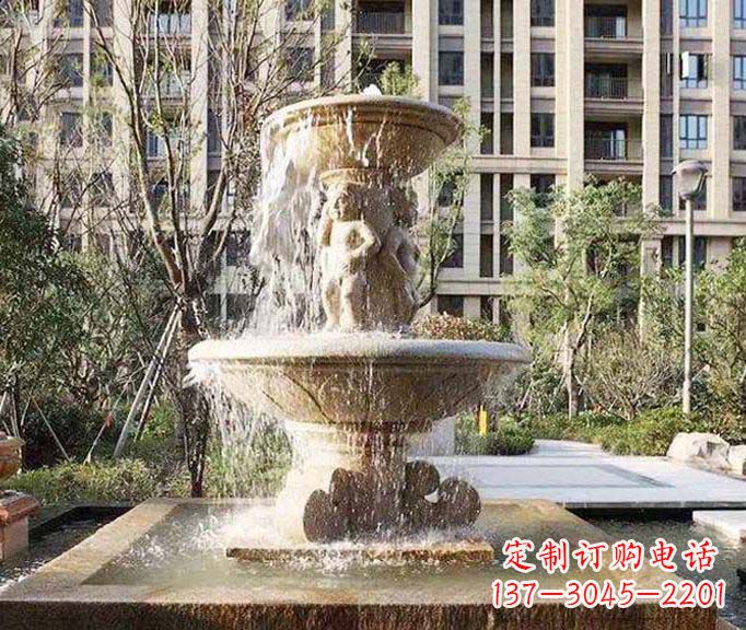 太原小区景观欧式喷泉石雕 (3)