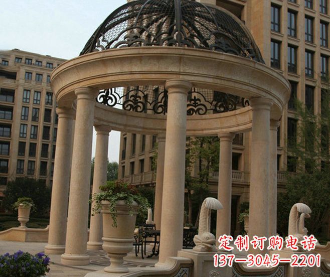 太原小区景观欧式石雕凉亭