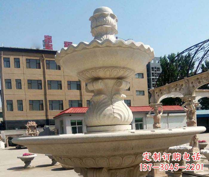 太原小区景观砂岩大型喷泉石雕
